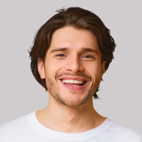 collage of happy multiracial people faces on gray5 UBNG9AE